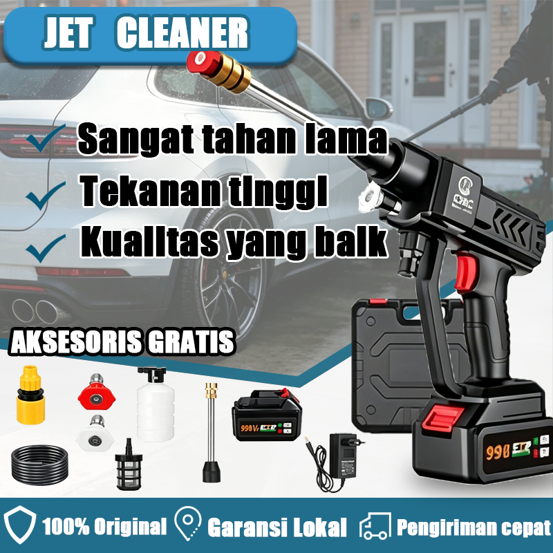 Ready Stock Jet Cleaner JET CLEANER Portabel 998VF Tekanan Tinggi Baterai Lithium Mesin Semprotan Cu