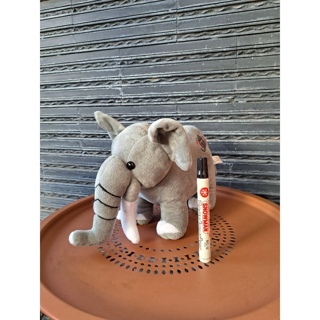 boneka preloved-boneka gajah abu abu
