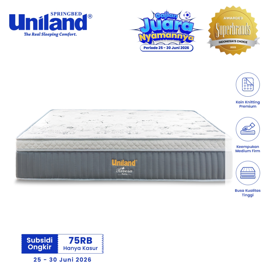 Uniland Springbed Rivera Emira Plushtop Hanya Kasur