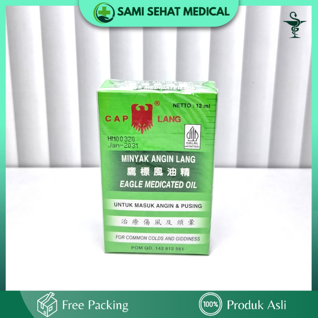 1 Pcs 12 Ml Cap Lang Minyak Angin Lang PPO