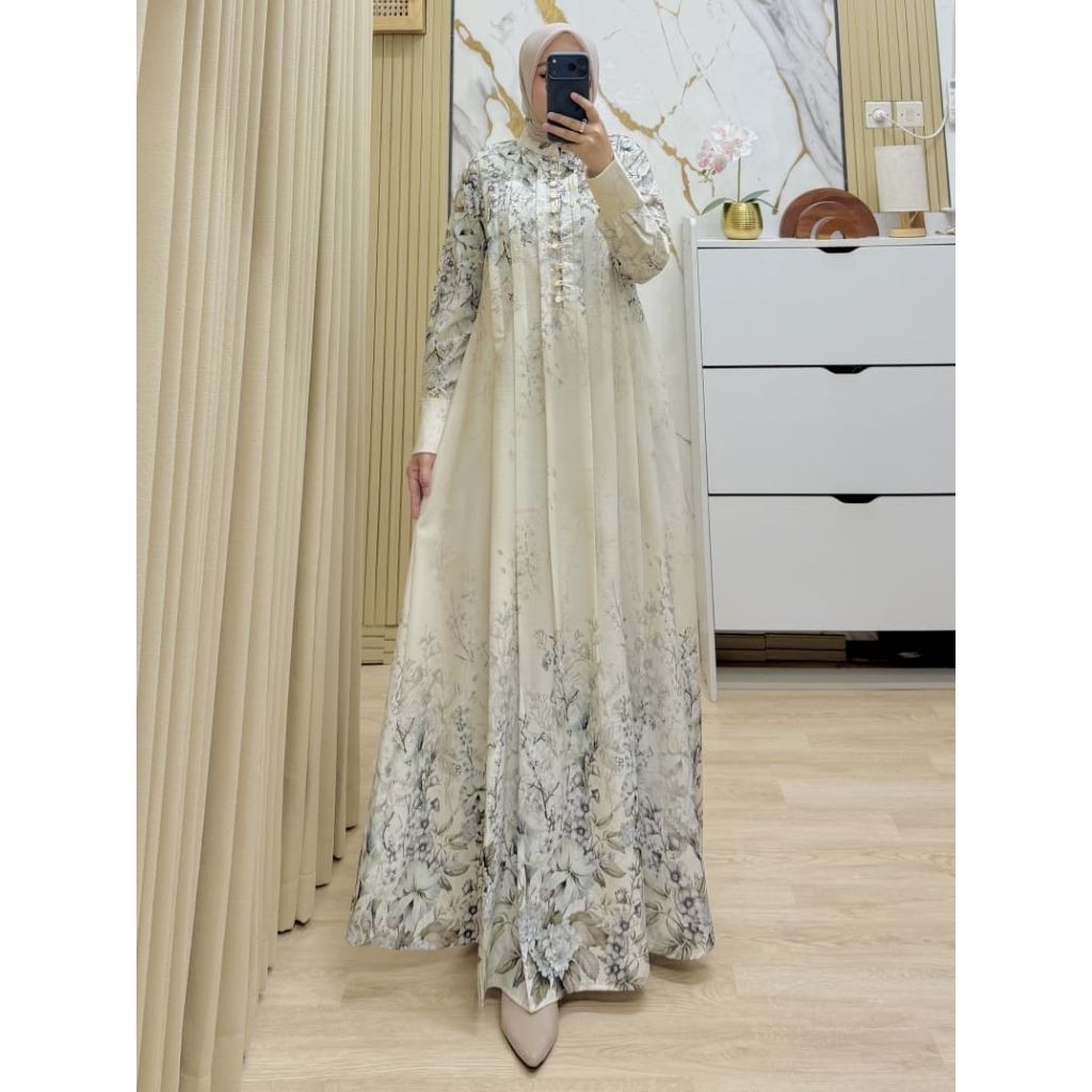 GAMIS NAZIFA BAHAN COTTON MEWAH PREMIUM SIZE M-XXL ADEM DAN NYAMAN