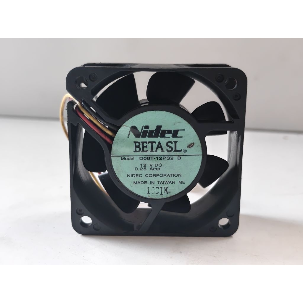 Fan kipas Nidec DC 12V-0,25A 6×6cm 3pin