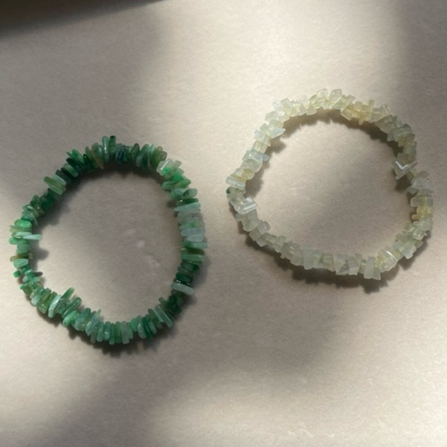 Gelang Giok Chips Myanmar Type A Jadeite Jade