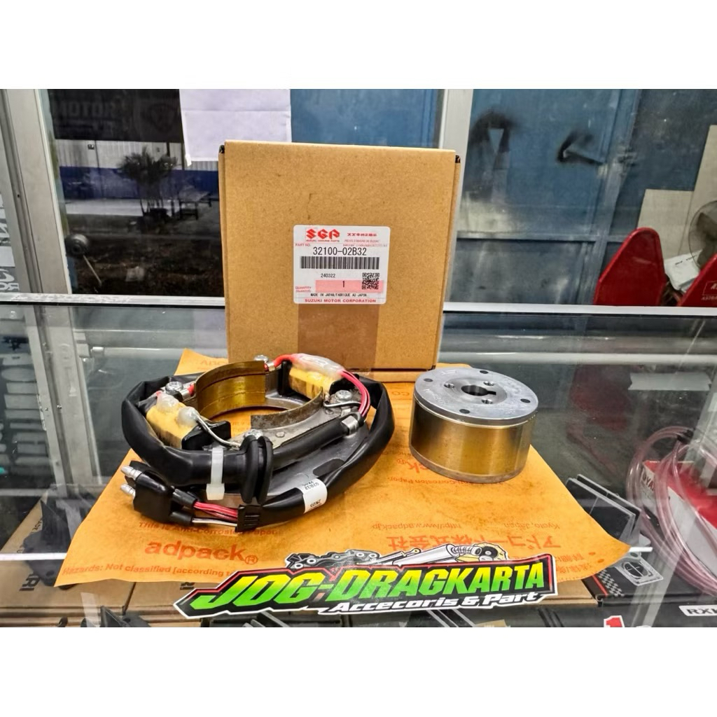 SPUL SPOL ASSY SET MAGNET PENGAPIAN SUZUKI RM 85 RM85 ROTOR ASSY SET MAGNTERI ORIGINAL SUZUKI SGP MA