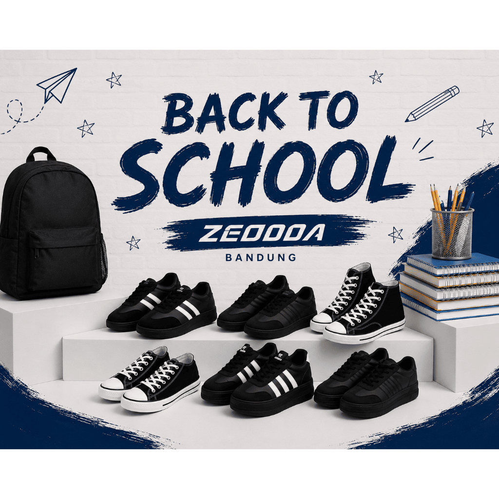 Zeodda Sneakers Black School Series
