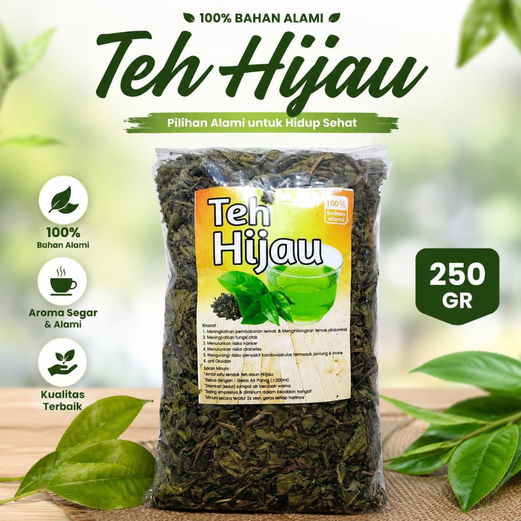 Teh hijau Jogja asli 1 kg - teh hijau original termurah - teh sehat antioksidan - green tea Jogja