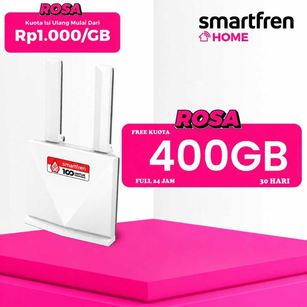 Smartfren ZTE R11 Modem Wifi 4G LTE Home Router Free Paket Kuota Data 400GB