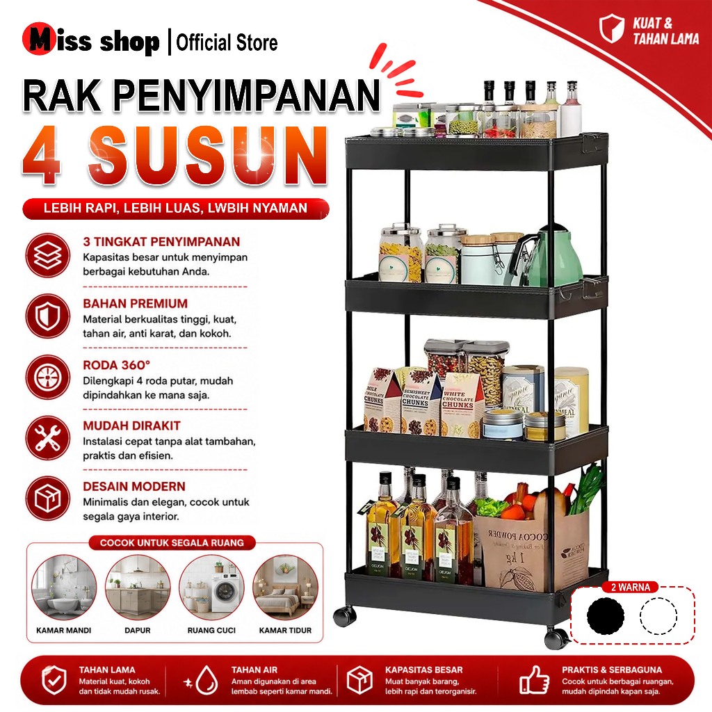 (MS) Rak Kosmetik 4 Susun Storage Box Skin Care Make Up