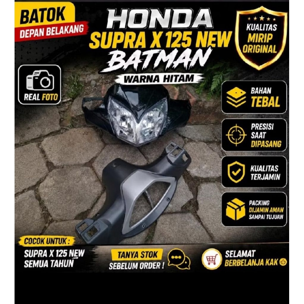 BATOK KEPALA DEPAN BELAKANG PLUS REFLEKTOR LAMPU SUPRA X 125 SET LIS SPEEDOMETER