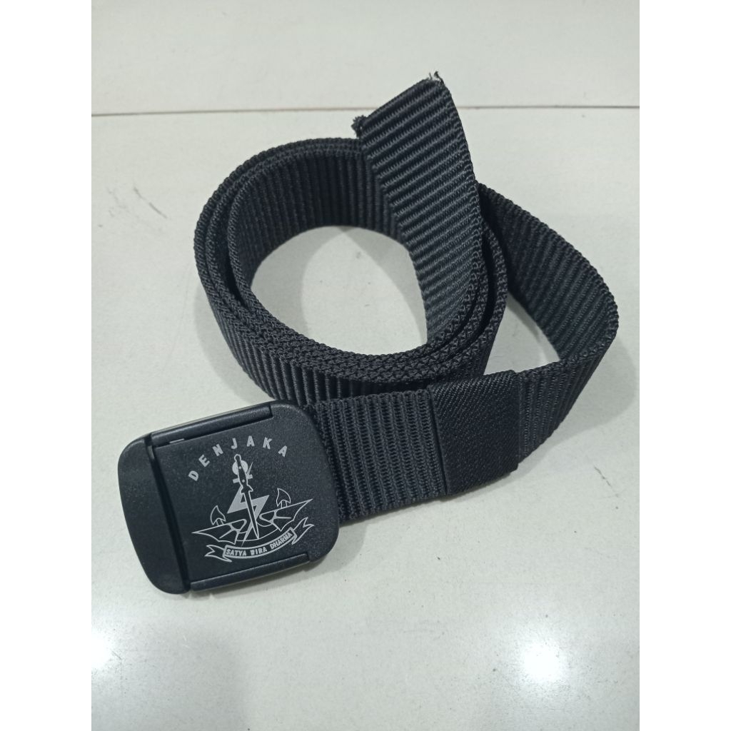 Sabuk Ikat Pingang Hitam Logo Denjaka
