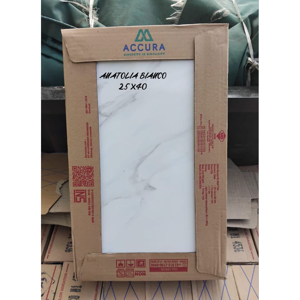 keramik 25x40 Anatolia Bianco Mulia