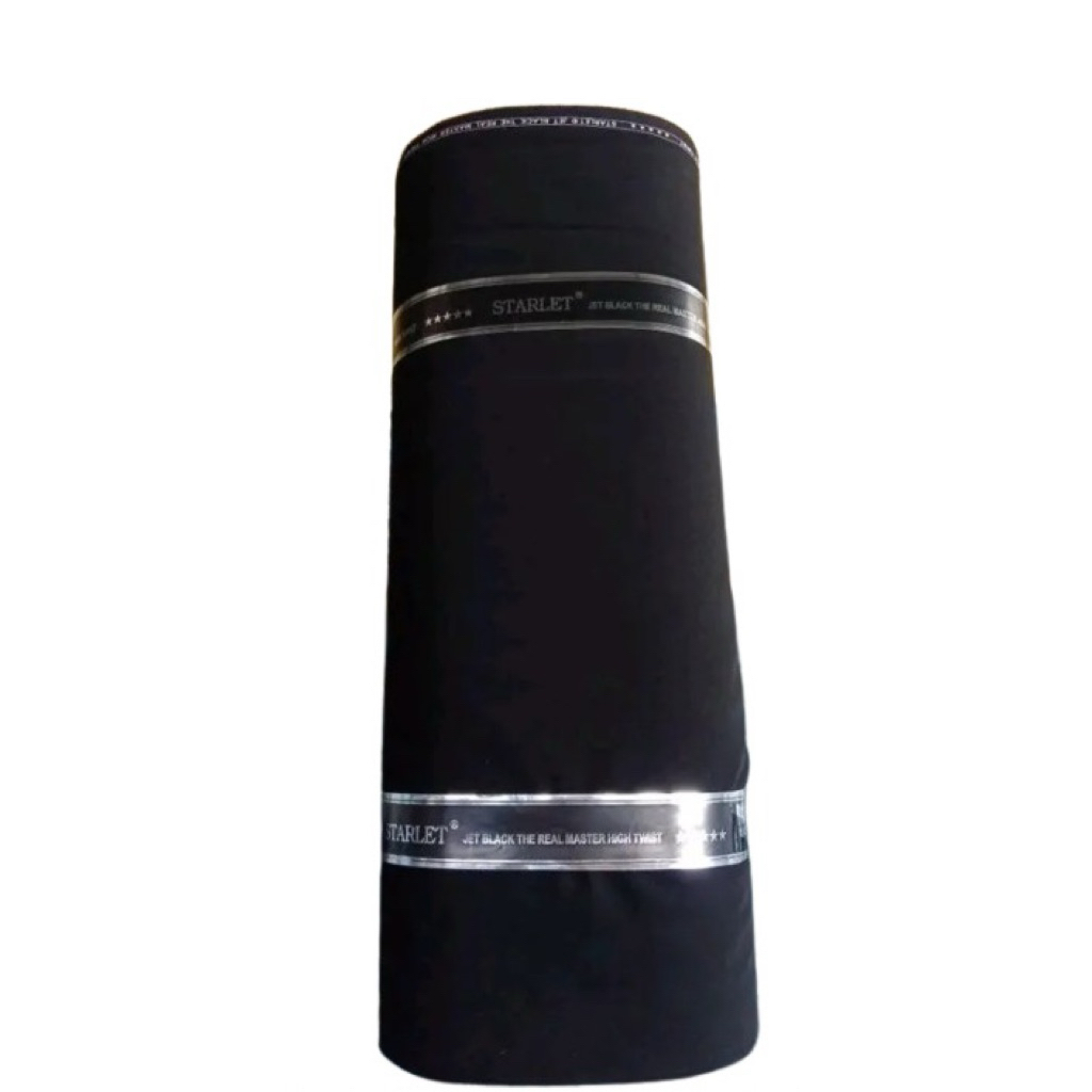 TERLARIS  kain bahan super jetblack STARLET 1 roll