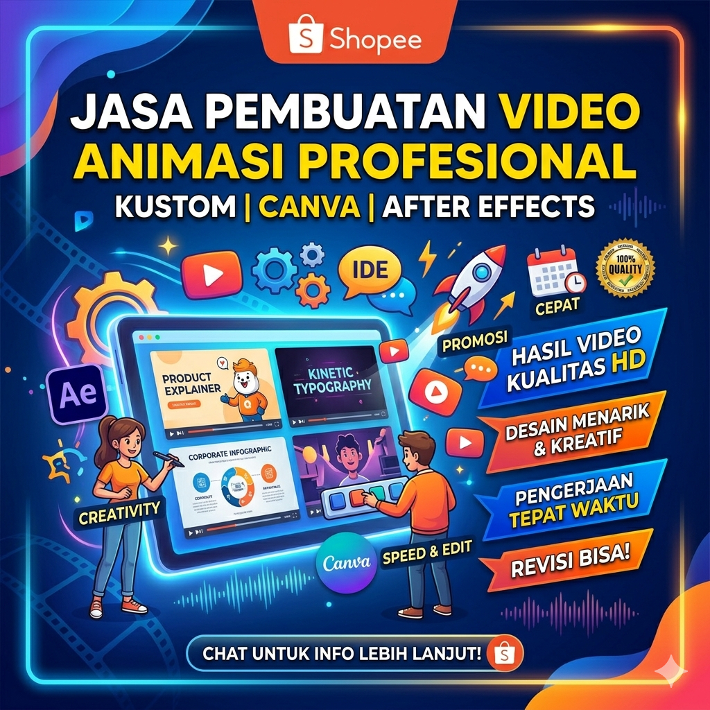 Edit Video Animasi Professional Fast