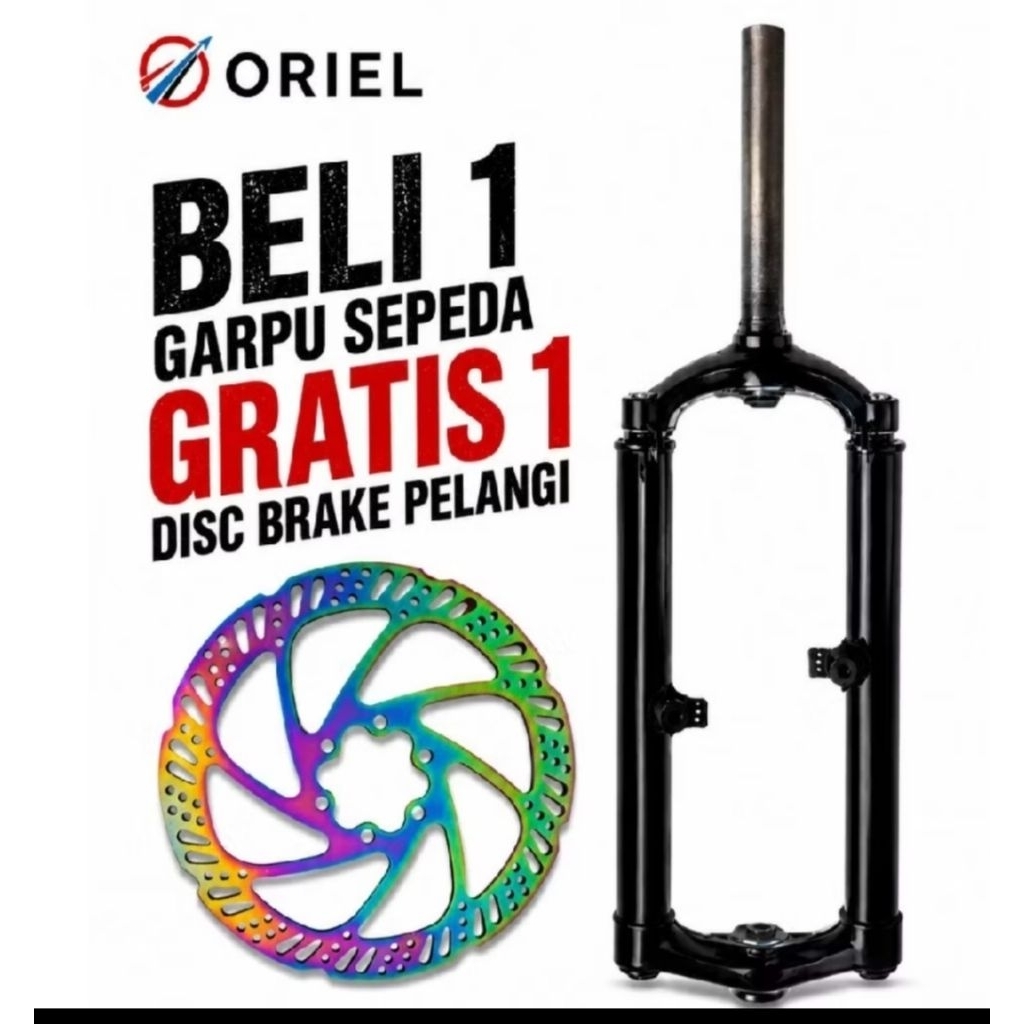 ORIEL Fork 20 Inch // Beli Fork 1 GRATIS disc brake pelangi 1