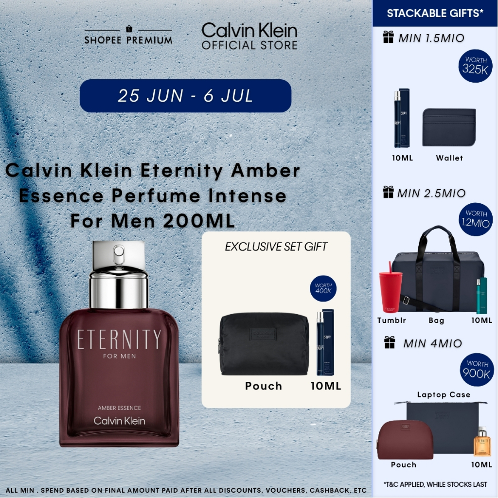 Calvin Klein Eternity Amber Essence Perfume Intense For Men - Parfum Pria Fragrance Minyak Wangi Tah