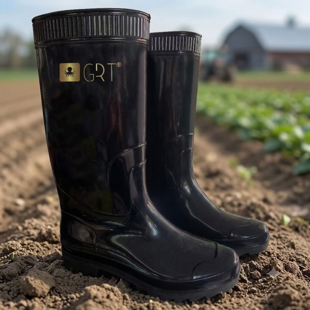 Sepatu Boots Hitam Perkebunan Pertanian Perikanan