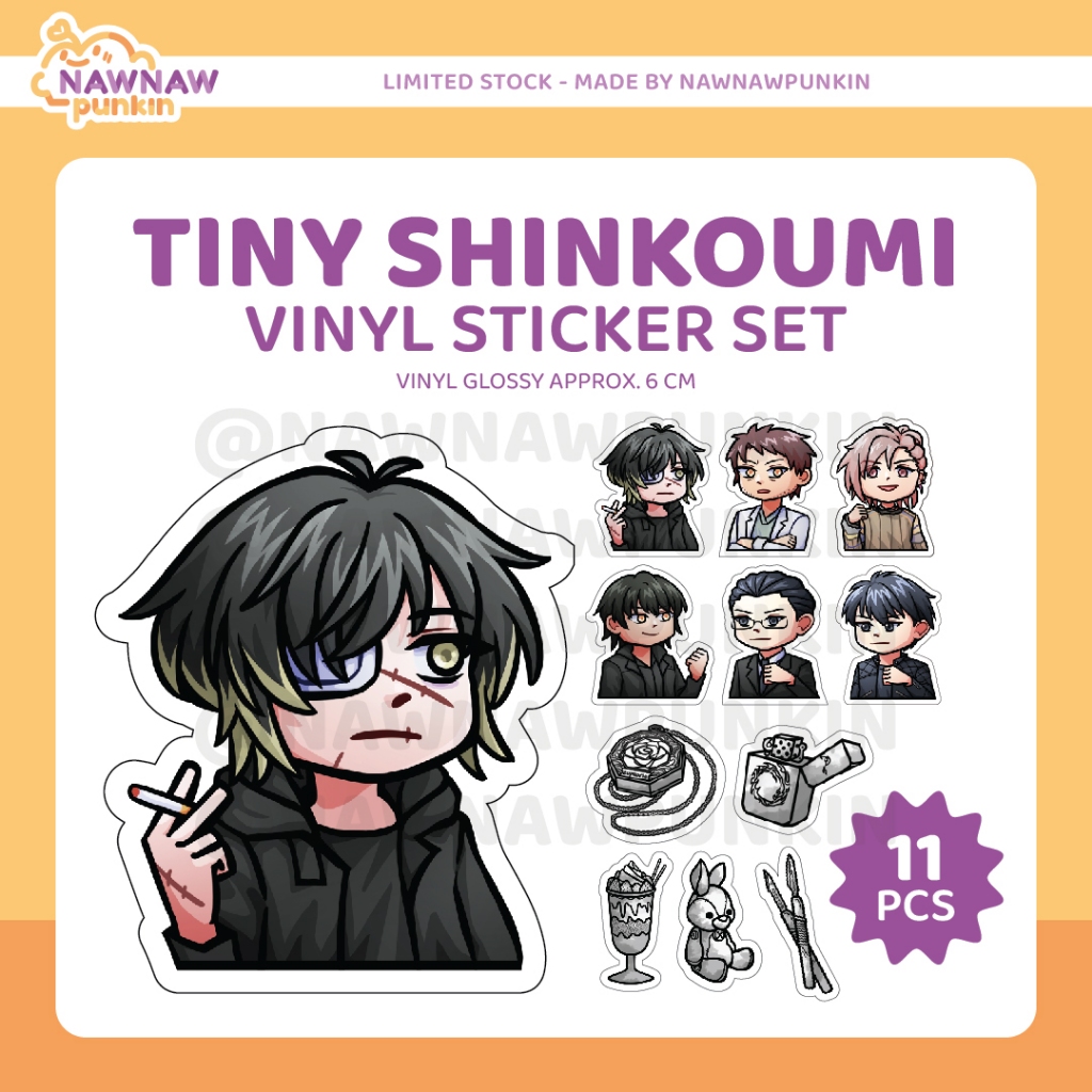 [Slow Damage Fanmerch] "Tiny Shinkoumi" Vinyl Sticker Set
