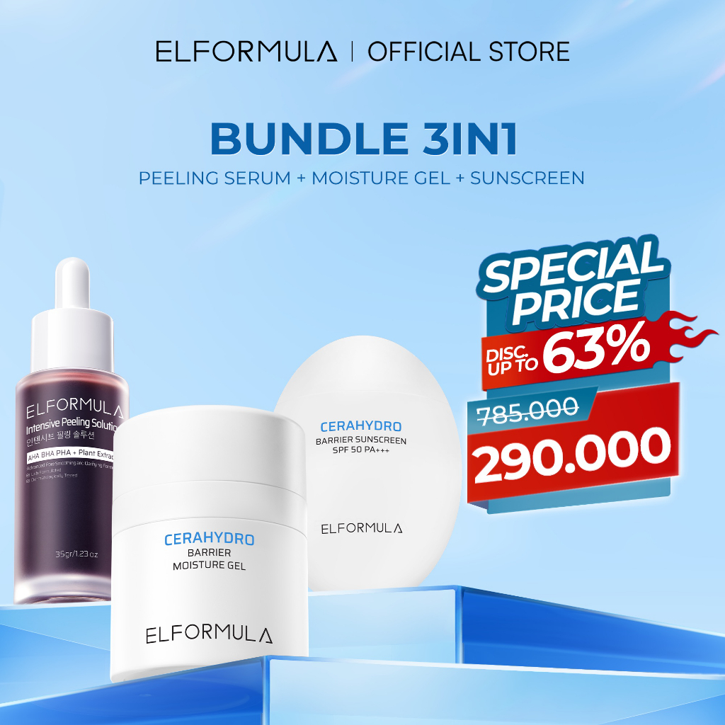 ELFORMULA Intensive Treatment Bundle 3in1 - Intensive Peeling Solution + CeraHydro Barrier Repair Mo