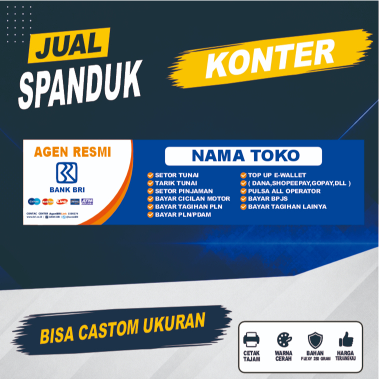 SPANDUK BANNER KONTER AGEN RESMI BRILINK