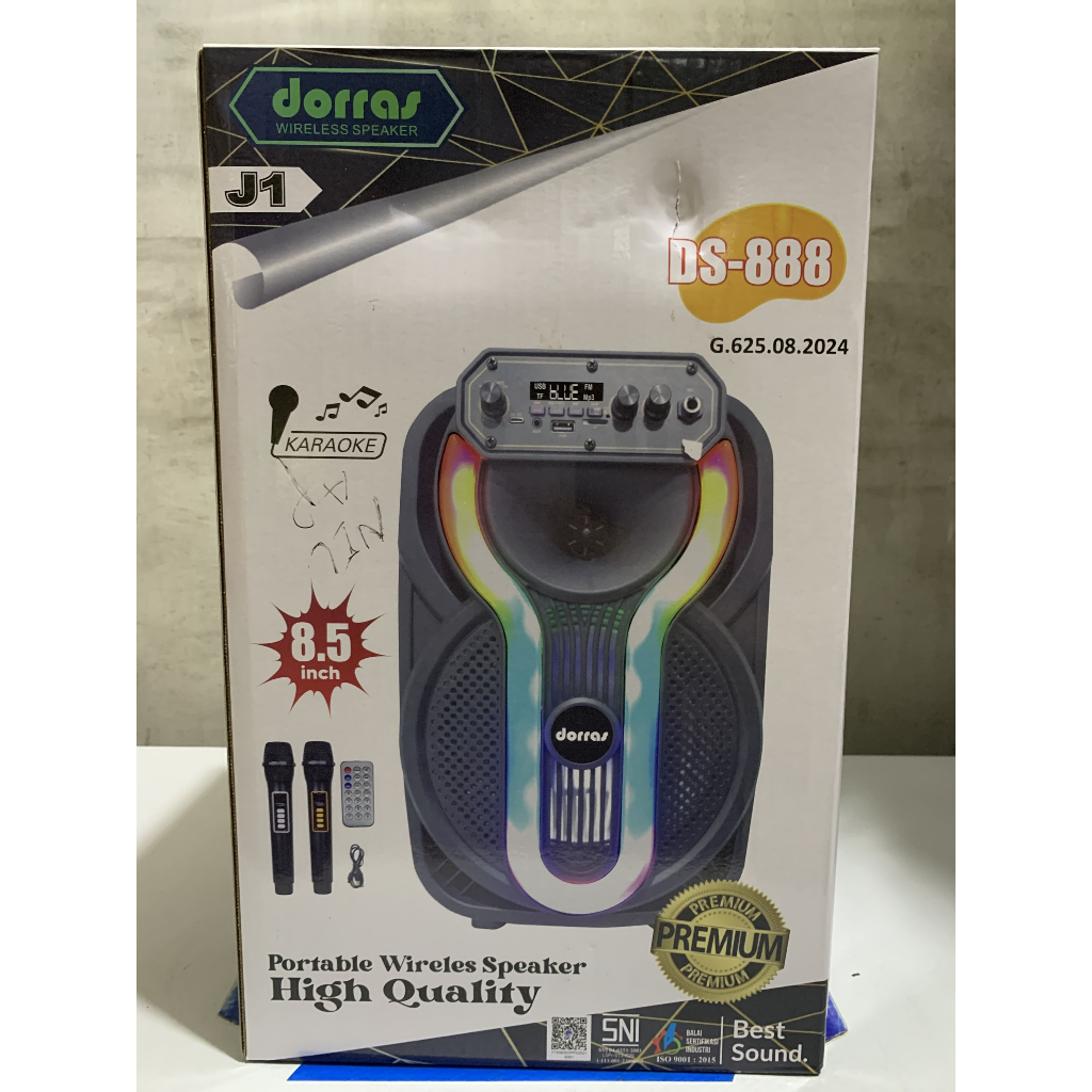 Dorras DS-888 Bluetooth Speaker Karaoke Portable