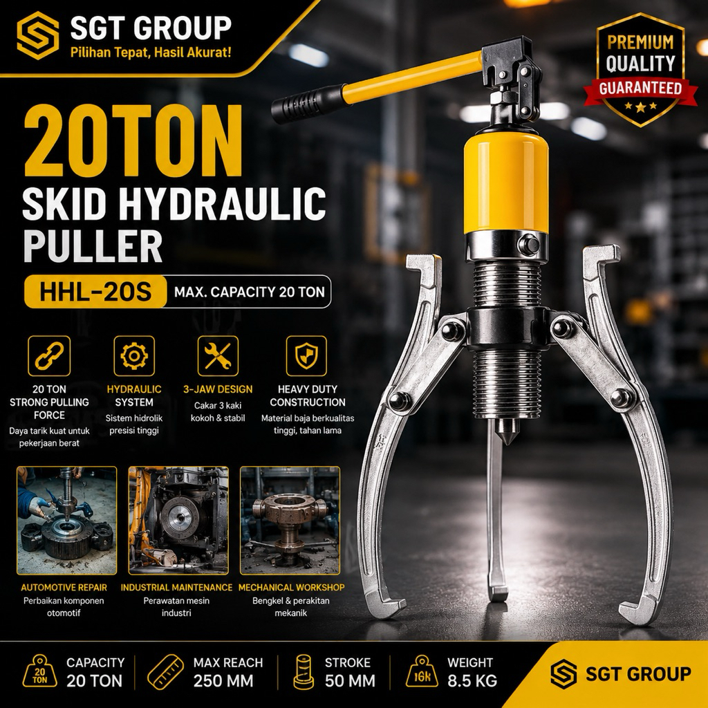 BARTON HHL20S 20 Ton Hydraulic Bearing Puller Hydraulic Gear Puller Wheel Hub Puller Skid Hydraulic 