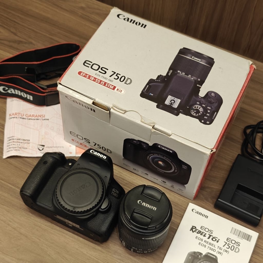 Canon EOS 750D Kit EF-S 18-55mm F4-5.6 IS STM Original Resmi Indonesia Second