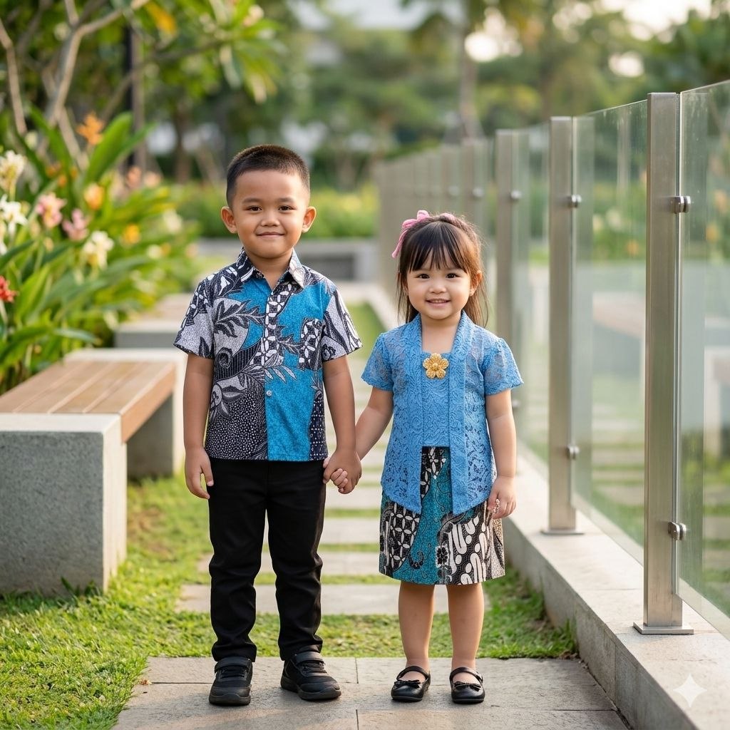 couple Hem Kemeja anak dan Kebaya Bali anak terbaru 2025