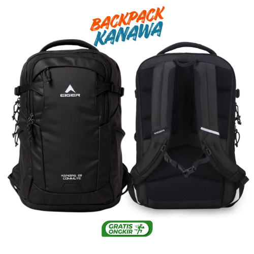Baru Eger Kanawa Commute 28 1.0 Laptop Backpack Black Tas Punggung Pria Ransel Laptop Expandable USB