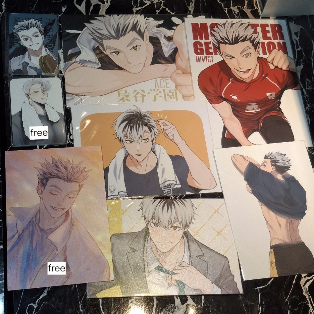 FANMERCH POSTCARDS AND PHOTOCARD BOKUTO ONEGINGEK DLL (BULK)
