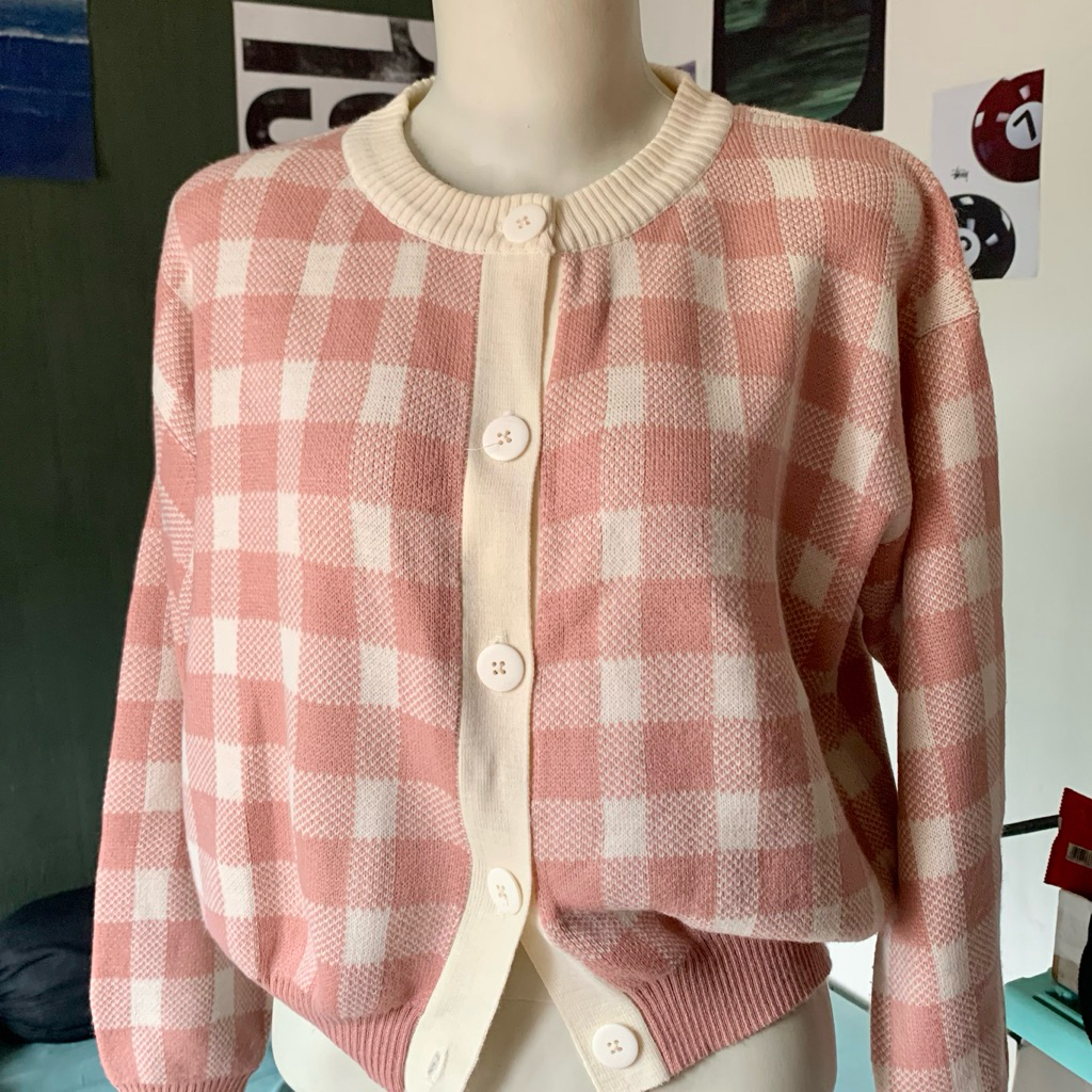 cardigan pink preloved