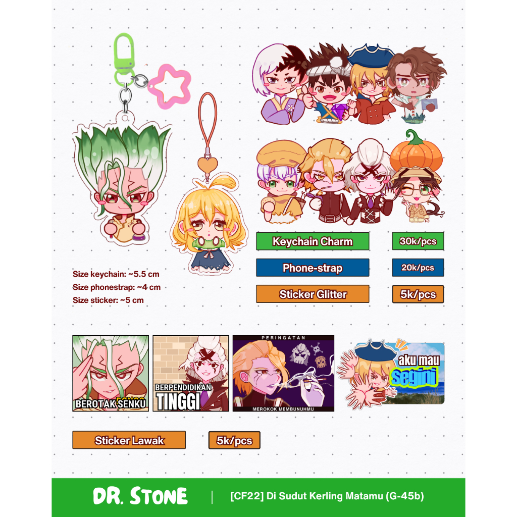 [Keychain & Phonestrap] Dr. Stone Character