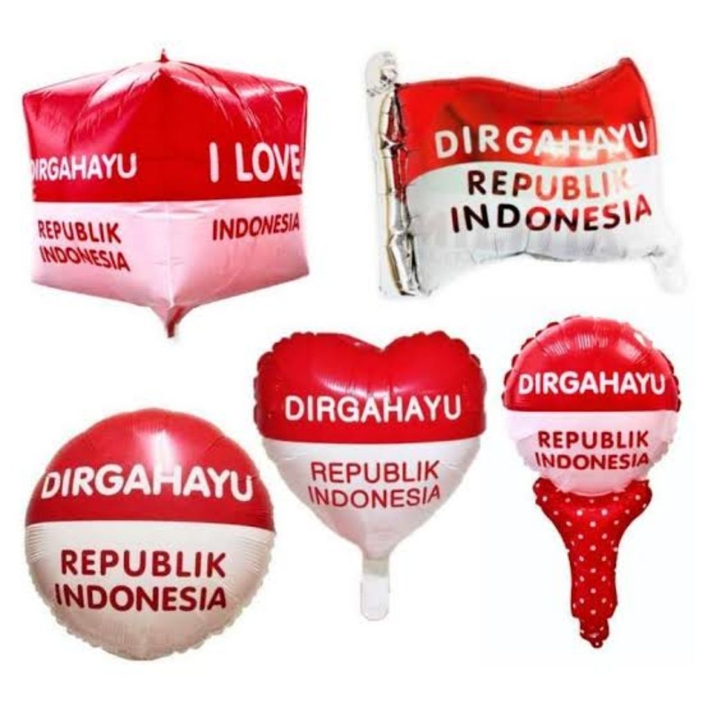 BALON FOIL INDONESIA BALON FOIL DIRGAHAYU BALON MERAH PUTIH