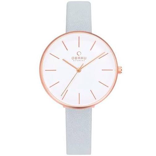 Jam Tangan Wanita Obaku Viol-Dove Analog White Dial Women's Watch-V211LXVIRL