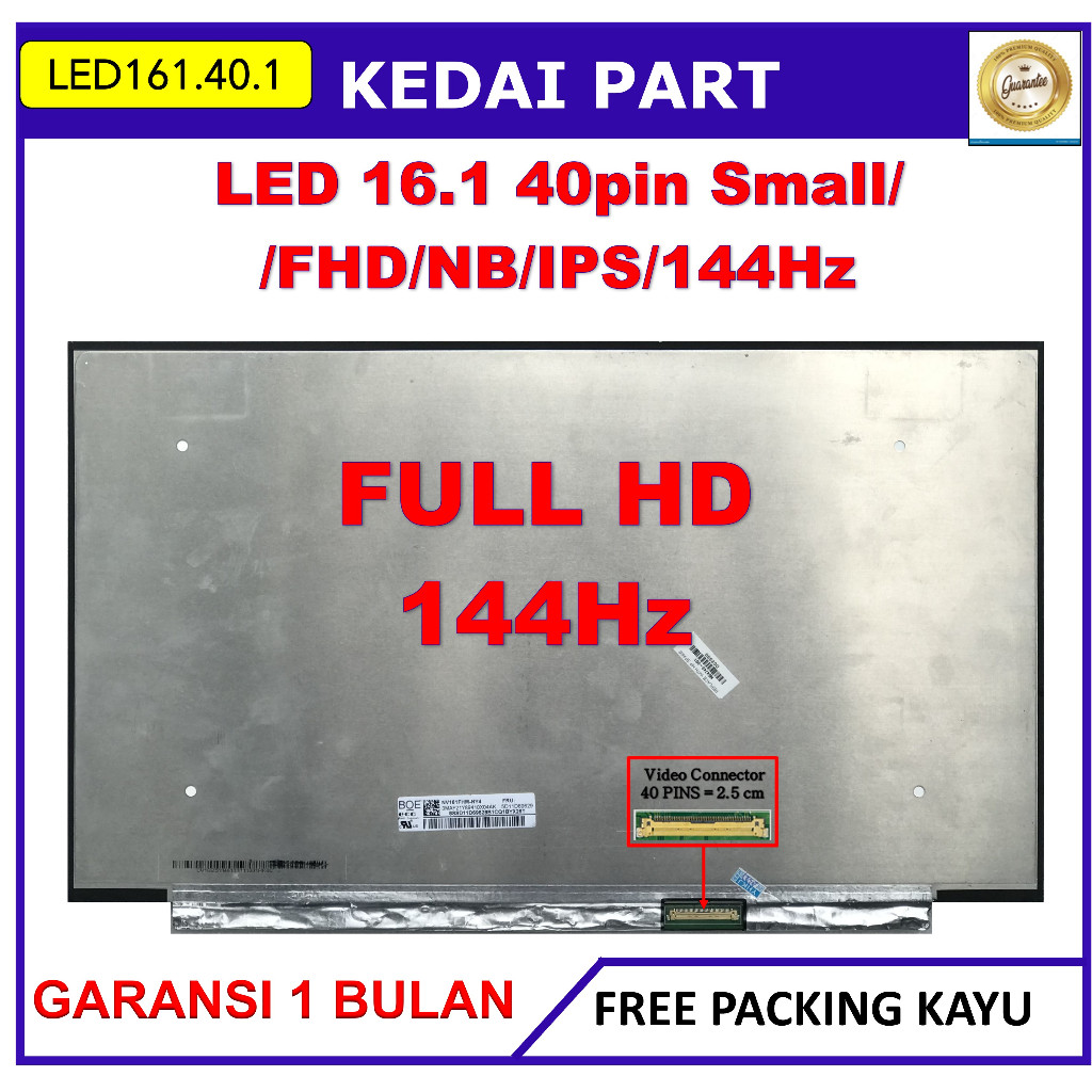 LCD LED Axioo Pongo 7 Pongo 3 16.1 inch Full HD 144hz NV161FHM-NX2