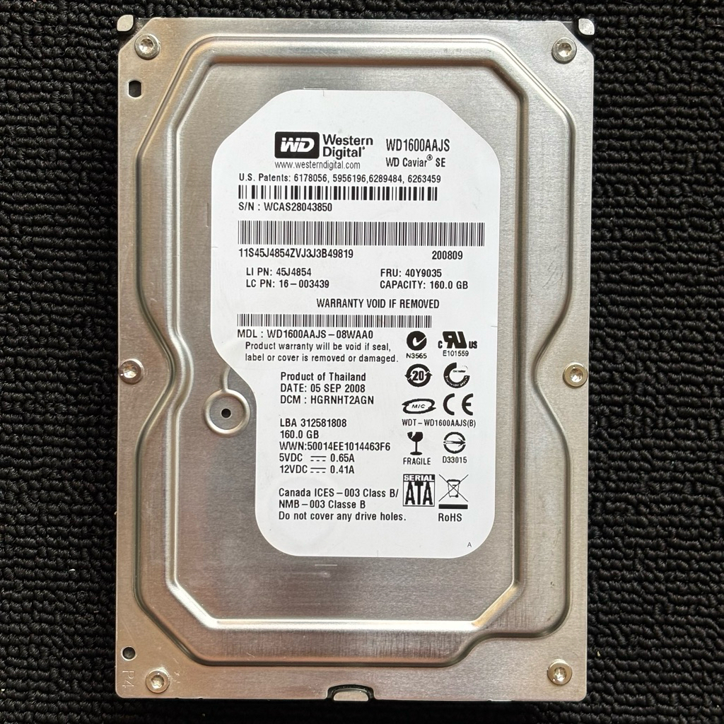 HARDDISK PC WD CAVIAR 160GB SENTINEL 98%