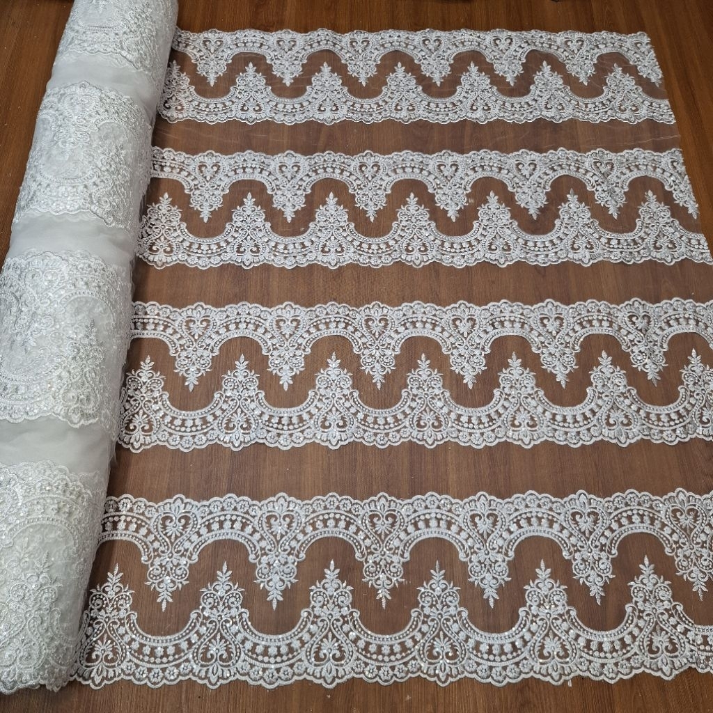 Kain Terbaru. Kain Tile Renda Bordir Payet Sekuinn