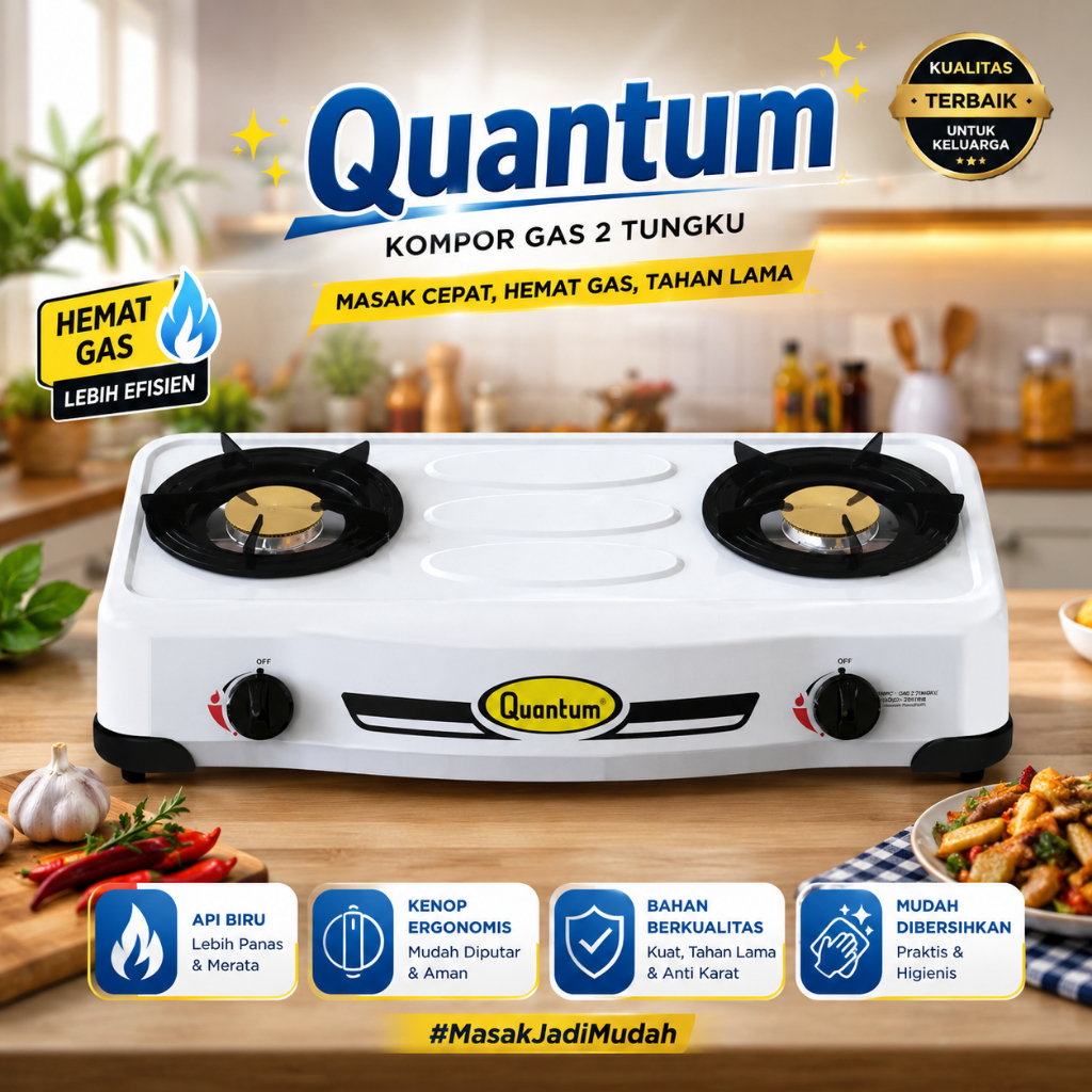 Kompor Gas Quantum 2 tungku QGC 201 DMPC