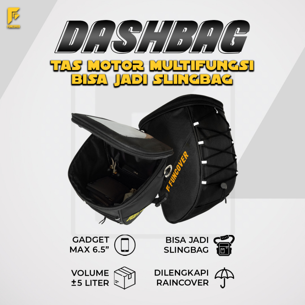 Tas Motor Stand phone Holder HP Dashbag Tankbag Kapasitas besar Selempang Waterproof Nmax