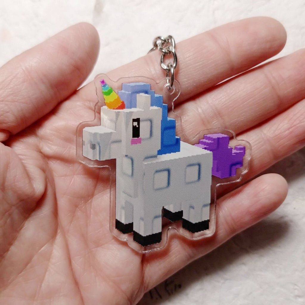 ganci Pets Grow A Garden 2 Unicorn Pet keychain gantungan kunci Grow A Garden Unicorn