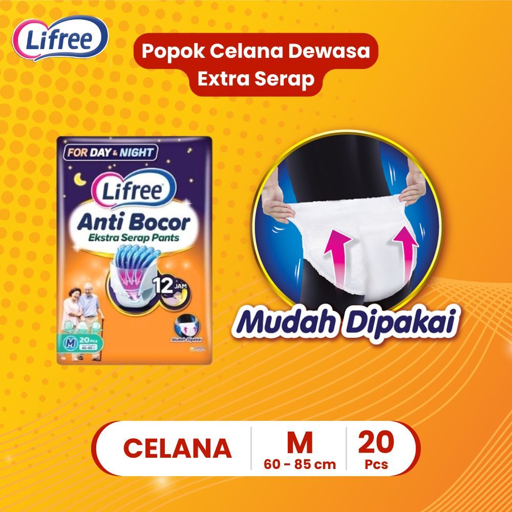 TERBAIK - Lifree Ekstra Serap M 20 Popok Pampers Dewasa Celana Lansia