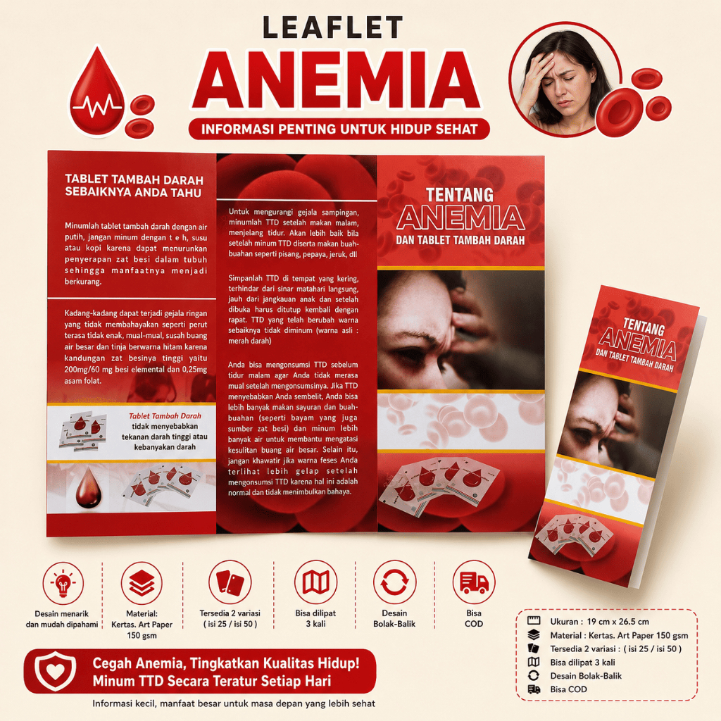 Leaflet Anemia dan Tablet Tambah Darah, Leaflet Edukasi Anemia