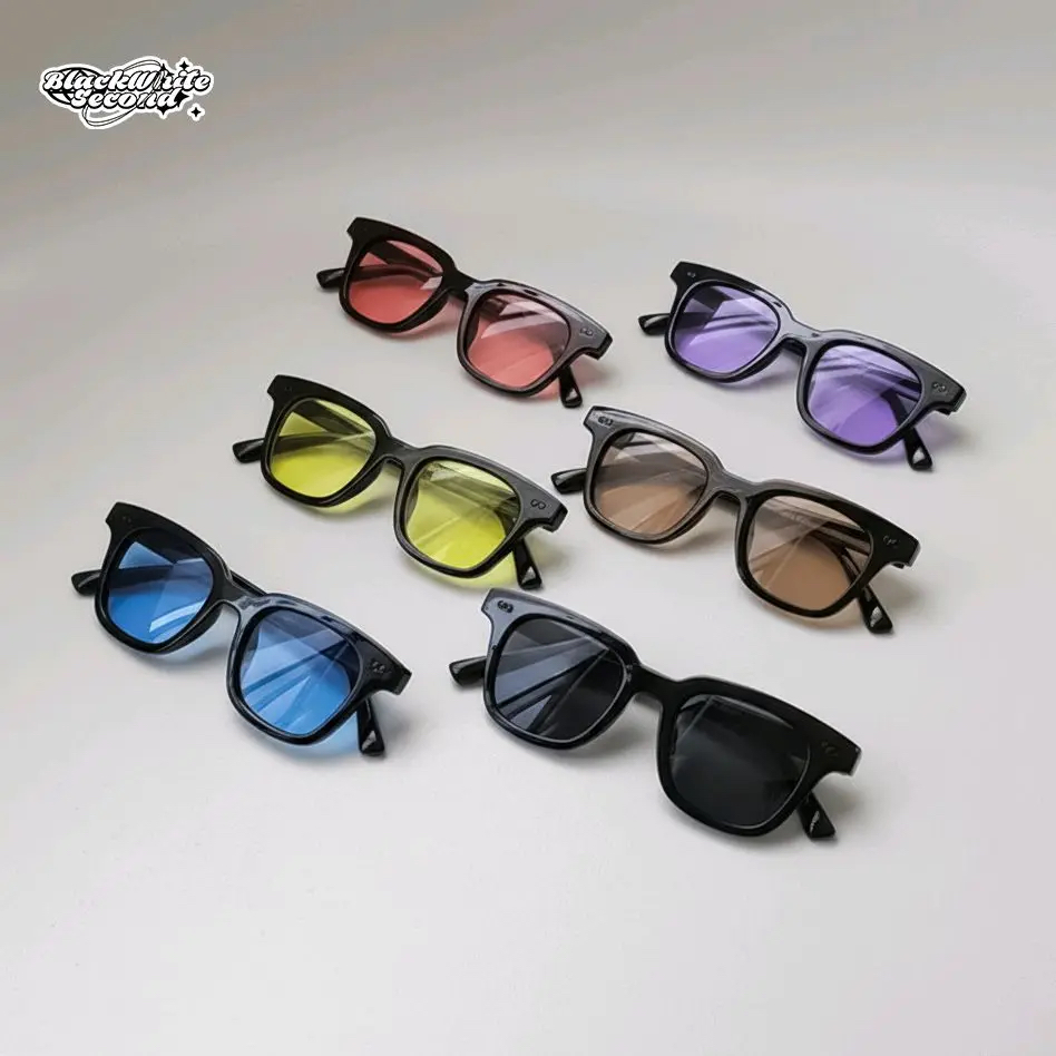 Kacamata Hitam Rainbow Vincent Polarized Fashion Bingkai Penuh Persegi Panjang Eyewear Sunglasses