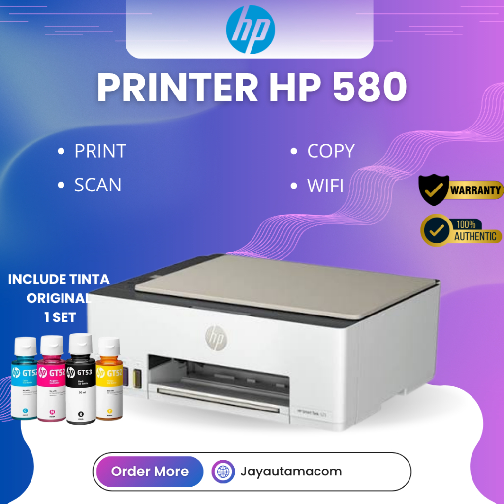 HP Printer 580 Print Scan Copy Wifi