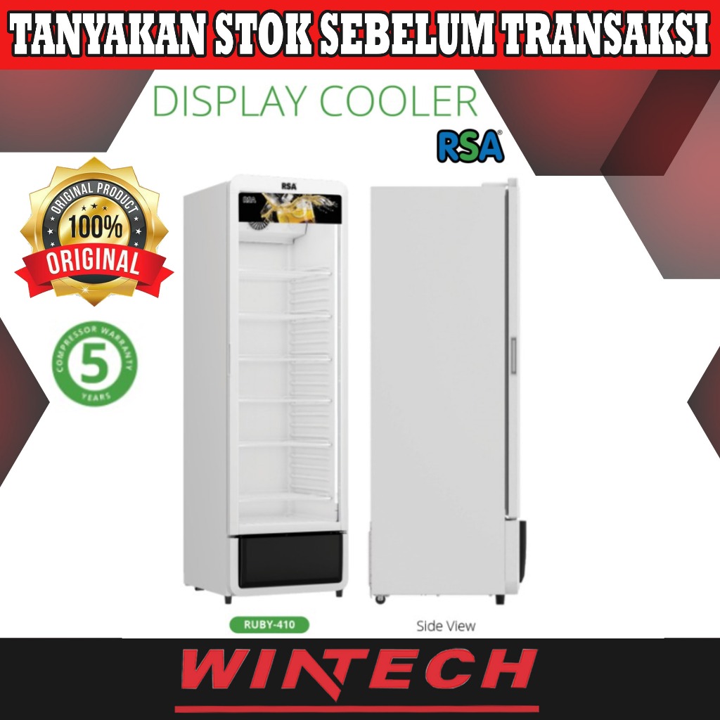 RSA RUBY-410 Display Cooler - Showcase Pendingin Minuman - Lemari Pendingin Minuman - Showcase 1 Pin