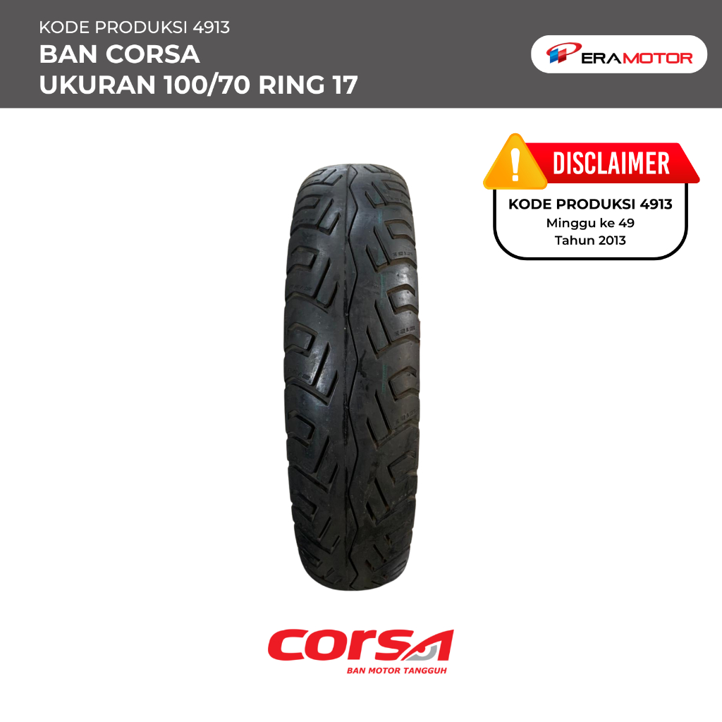 BAN CORSA UKURAN 100/70 RING 17 (KODE PRODUKSI 4913)