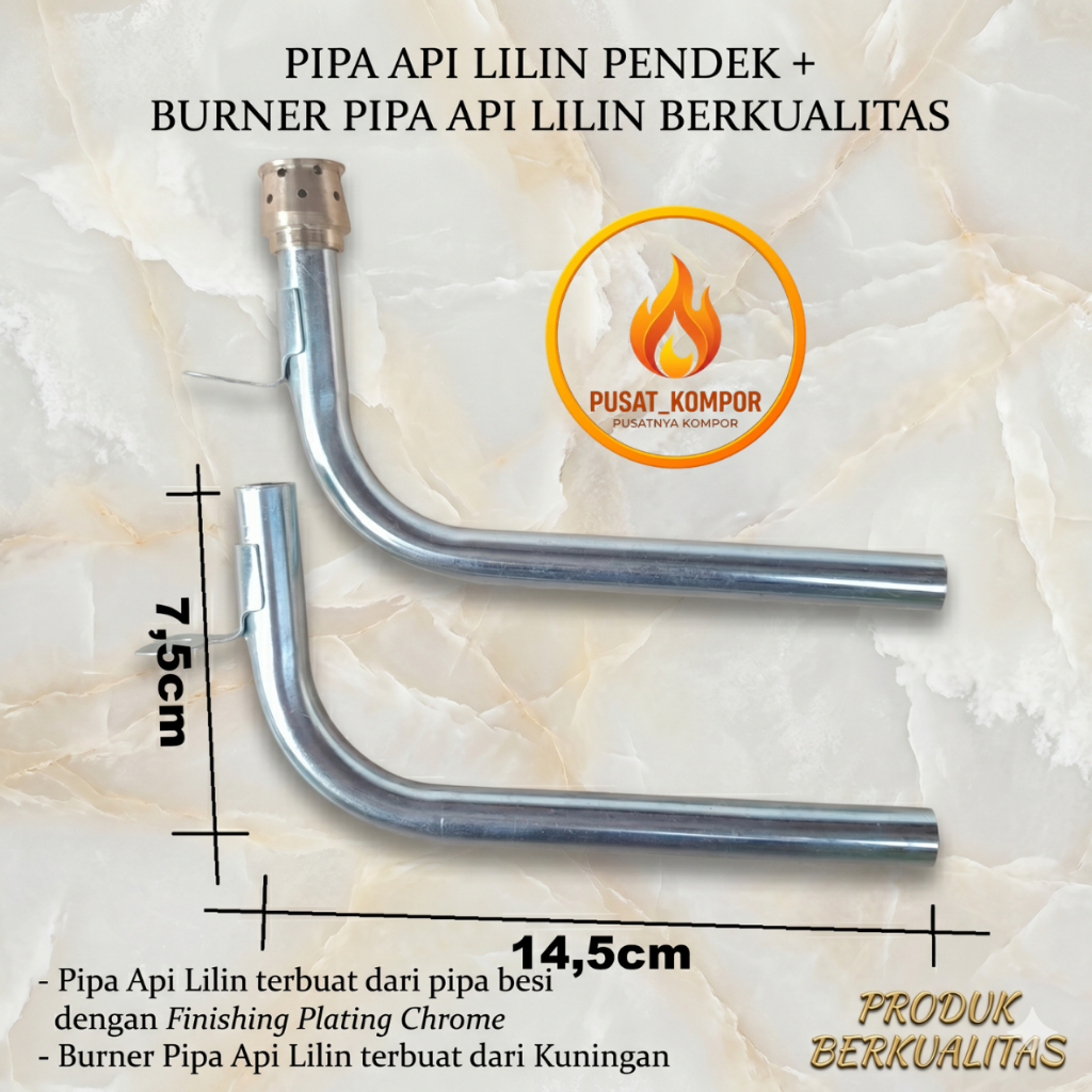 Pipa Api Lilin Panjang dan Pendek / Pipa Api Lilin Kompor Gas RInnai / Pipa Api Lilin Kompor / Pipa 