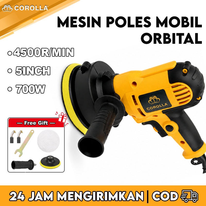 COROLLA Mesin Poles Mobil 700W Polisher Elektrik Alat Poles Cat Mobil Motor Waxing Buffing Machine S