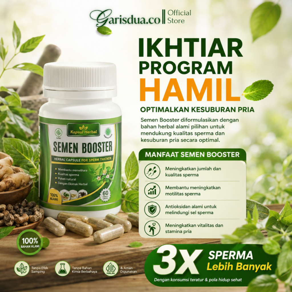 suplemen makanan dan vitamin Penyubur Sperma Pria Pengental Sperma Mani Encer Laki Laki Penambah Spe