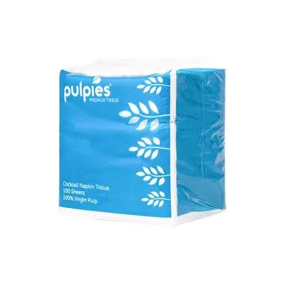 Tisu PULPIES COCKTAIL NAPKIN 100 SHEETS - Tisu Meja Makan Hotel