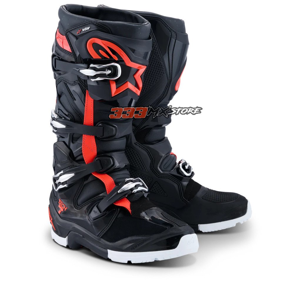 BOOTS ALPINESTARS TECH 7 ENDURO DRYSTARS BLACK RED FLUO WHITE ALPINESTARS TECH 7 DRYSTARS ENDURO BLA